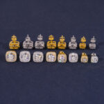 Moissanite Cluster Stud Earrings - Image 2