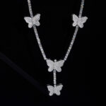 3mm Elegant Butterfly Tennis Necklace - Image 2