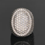 Iced Out Moissanite Oval Ring - Image 4