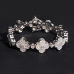 13mm Moissanite Iconic Clover Bracelet