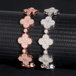 13mm Moissanite Iconic Clover Bracelet - Image 6