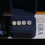 Moissanite Cluster Stud Earrings - Image 5