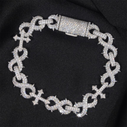 13mm Crucifix Infinity Bracelet