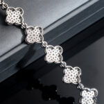 13mm Moissanite Iconic Clover Bracelet - Image 7