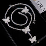 3mm Elegant Butterfly Tennis Necklace - Image 3