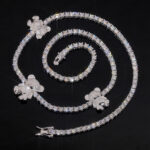 3mm Moissanite Tennis Necklace The Three Little Bear's - Image 7