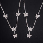 3mm Elegant Butterfly Tennis Necklace - Image 4