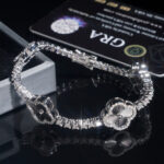 3mm Four Leaf Clover Tennis Bracelet - Image 3